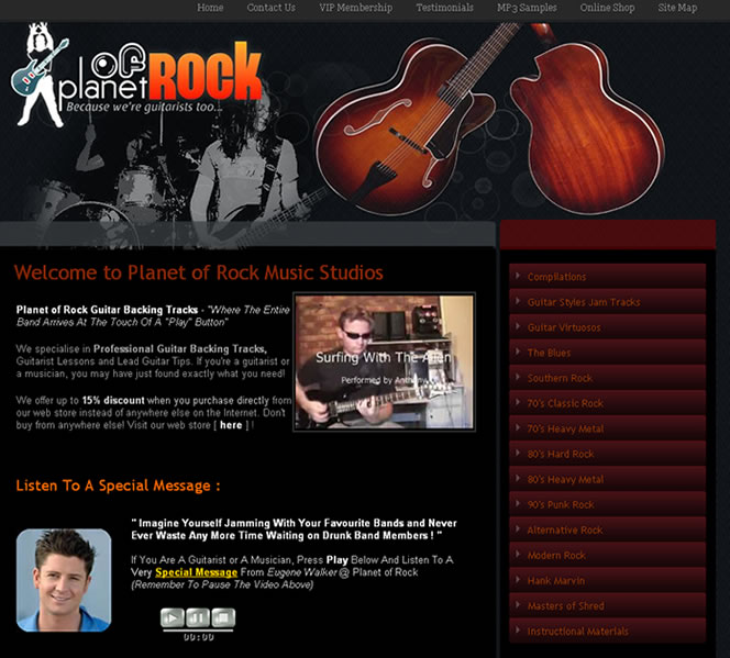 Planet of Rock Guitar Backing Tracks